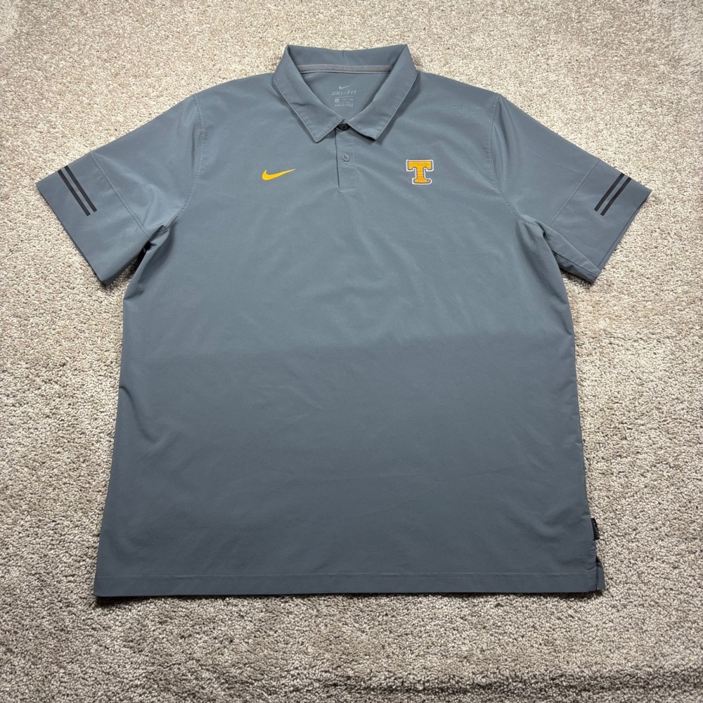 Nike Tennessee Volunteers Dri-FIT Polo Shirt Mens XXL Gray CQ5280-064 NCAA Golf